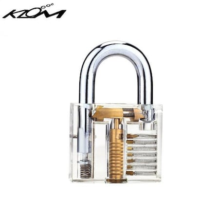 Klom KLOM Transparent Visible Padlock Practice Lock TRANSPARENT-VPPL